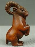 Old Chinese Carved Boxwood Zodiac Sheep