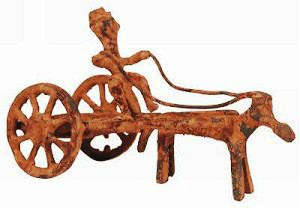 Authentic Holy Land Bronze Wagon, 1850 AD