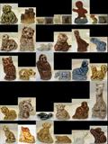 Lot of 30 Vintage Wade Red Rose Porcelain Miniatures