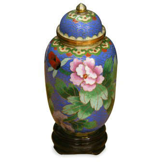 Brilliant, Colorful Asian Cloisonne Jar