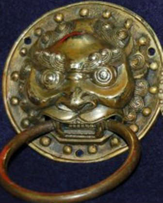Bronze Guardian Mask Door Knocker