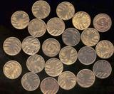 Lot of 23 Rare, Antique WWII 5 Reichspfennig Coins