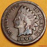 1898 Rare Date Indian Head Cent VG