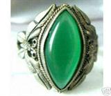 Very Nice Silver Dragon Jade Ring