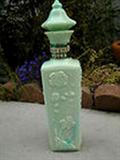 Antique Milk Glass Liquor Bottle