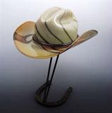 DBRGlassworks Hand Blown 7" Cowboy Hat