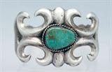 Vintage Navajo Silver Turquoise Bracelet