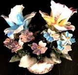 Extremely Rare Vintage Capodimante Floral Porecelain Centerpiece