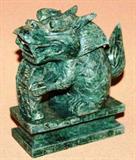 Burma Jade Dragon Statue