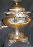 Very Ornate 19th C Russian Silver/Copper Samovar