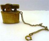 Vintage Miniature Gold Tone Lighter w/Chain