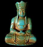 Authentic Ancient Turquoise Carved Buddha