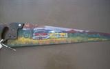 Antique Hand Painted Wood Saw