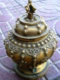 Intricately Carved Old Asian Copper Pot