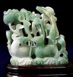 Extremely Rare, Intricately Hand Carved Jade Statue