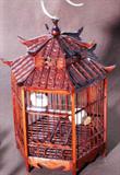 Large Chinese Pagoda Style Bamboo Bird Cage