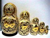 Antique Wooden Russian Doll Set