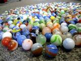 Large Collection of 100 Glass Vintage Marbles