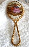 Elegant Vintage Limoges Porcelain Mirror