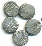Lot of 5 Ancient Silver Drachms (414-480AD)