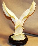 Stunning Hand Carved Luminescent Flying Eagle Statue