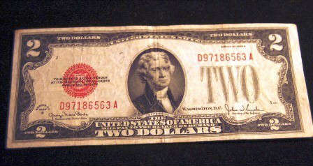 Rare Red Seal $2 Bill