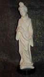 A. Giannelli Signed Alabaster Chinese Lady Holding Carp