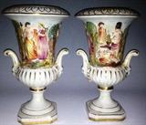 Pair of Antique Capidomonte Vases, Excellent Condition