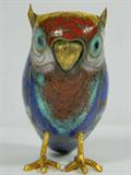 Vintage Chinese Cloisonne Owl