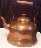 Wonderful Old Solid Copper Tea Kettle