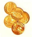 LOT OF 5 ST GAUDENS MINI EAGLE MINI GOLD COINS