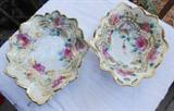 Set of 2 Vintage Gold Rimmed Nippon Candy/Relish Dishes