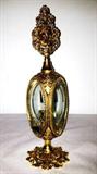 Exquisite 24K Gold Plated Ornate 3-Sided Perfume Bottle