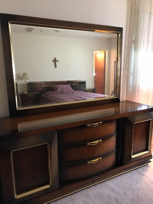 MCM Bassett Dresser with Mirror