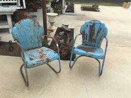 Vintage metal lawn chairs