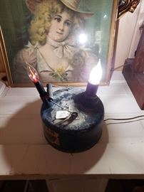 Vintage gas can light fixture