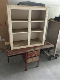 Vintage shelf unit and desk