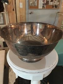 Vintage silver bowl and plant stand