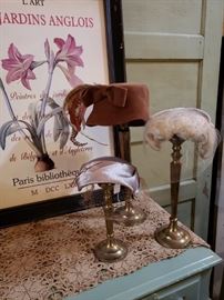 Large collection of vintage hats.