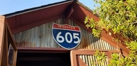 1964 porcelain 605 fwy sign.....605 opened in 1964....in 1965 they went to reflective signs.....never seen another....