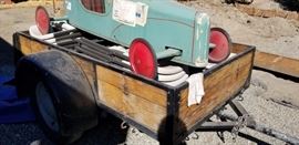 1920s trailer and 1950s soap box derby cart