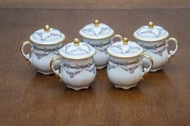 6 Pots d Creme Limoges (1-as is):  $45.00