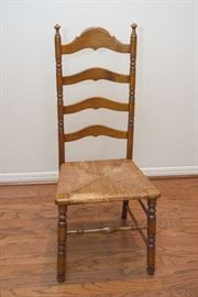Ladder Back Chair w/Rush Seat:  $45.00