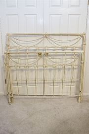 Standard Size Iron Antiqued Bed Frame and Rails:  $120.00