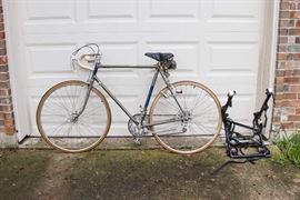 Vintage 10 Speed & Bike Rack