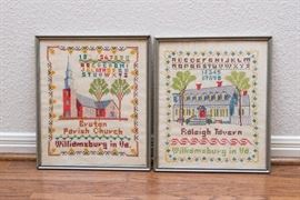 Cross Stitch:  Williamsburg Parish Church:  $45.00. Cross Stitch Williamsburg Tavern:  $45.00