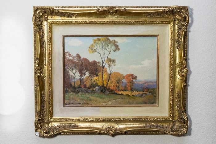 1910 Oil Painting by:  Fred R. Ballard.  Plein Air Landscape:  $900.00