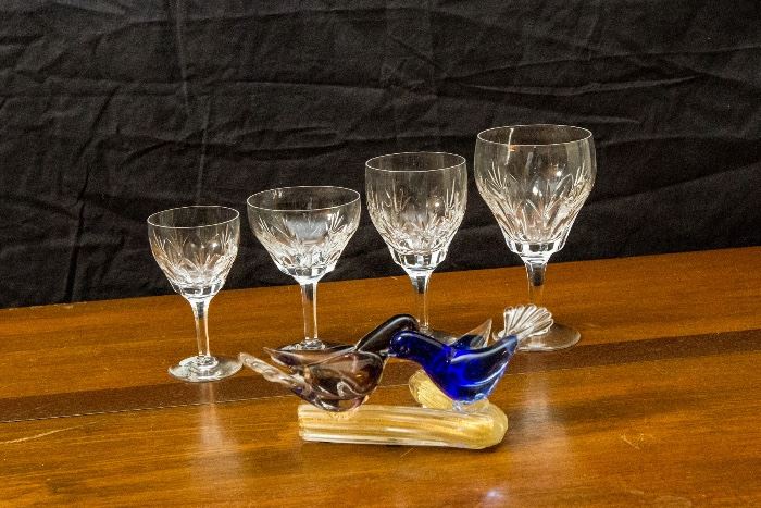 Close Up Stuart Stems.  Murano Glass Birds:  $45.00