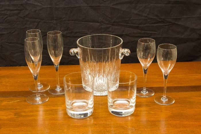 Marquis Waterford Ice Bucket: $145.00. Baccarat Whiskey's: SOLD Baccarat Red Wines: $135.00 For Pair. Baccarat Champaign Flutes: Set of 4: $240.00 (3 sets available)