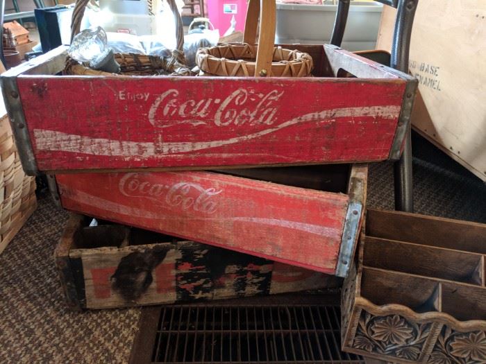 Coca Cola and Pepsi Wooden Crates
